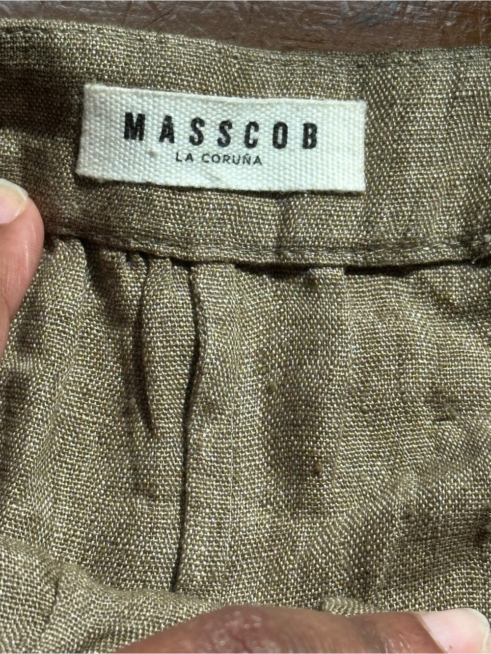 Button-Front Linen Skirt - Picture 2 of 4